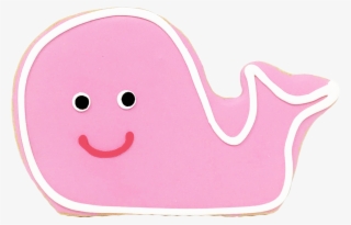 Pink Whale Cookie - Cartoon #9182560