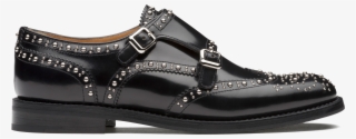 Lana Met Polished Binder Monk Brogue Stud Black Church's - Monk Shoe #9183058