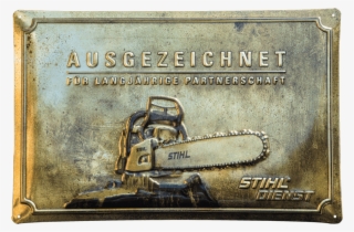Embossed Stihl Metal Sign - Metal Plate Background Texture #9185055