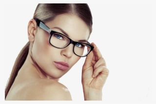 Óptica - Chica Con Lentes Png #9185484