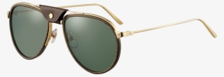 Gafas De Sol Santos De Cartierlentes Con Montura De - Aviator Sunglass #9185659