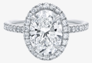 The One, Oval-shaped Diamond Micropavé Engagement Ring - Engagement Ring #9186511