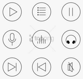 Free Png Music Icons - Music Player Buttons Png #9187517