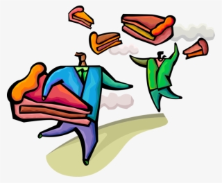 Vector Illustration Of Businessmen Grab Their Slice #9188596 Vector Illustration Of Businessmen Grab Their Slice #9188596