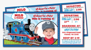 Thomas The Train Birthday Invitations - Convite De Aniversário Trem #9189146