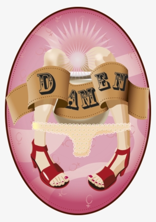 Restroom Sign For A Cocktailbar, Mixed And Separated - Label #9189660