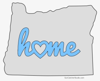 Oregon Home Heart Stencil Pattern Template Shape State #9190255