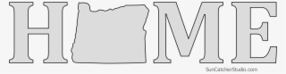Oregon Home Stencil Pattern Shape State Clip Art Outline #9190279