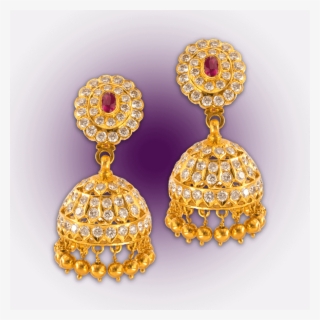 Traditional Diamond Jhumki - Earrings #9191373