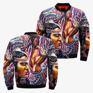 Earth Warriors Oracle Over Print Bomber Jacket - Printing #9191658