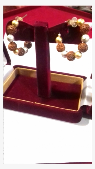 Rudraksha Earrings - Wood #9192655