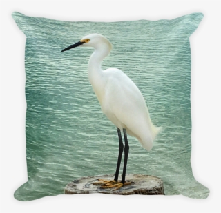 Image Of The Egret Pillow #9192739