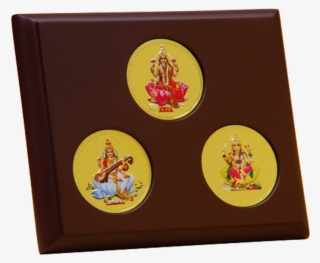 Table Lakshmiji, Ganeshji And Saraswatiji Meenakari - Crest #9193128