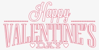 Free Png Download Red And White Happy Valentine's Day - Calligraphy #9193597