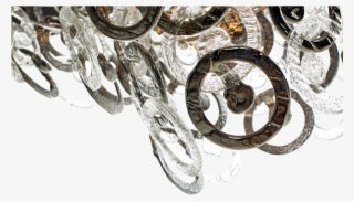 Hanging Lamp With Glass Rings Large - Silver #9195546