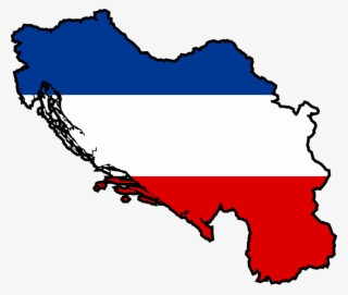 Flag-map Of Yugoslavia - Map Of Yugoslavia Blank #9195936