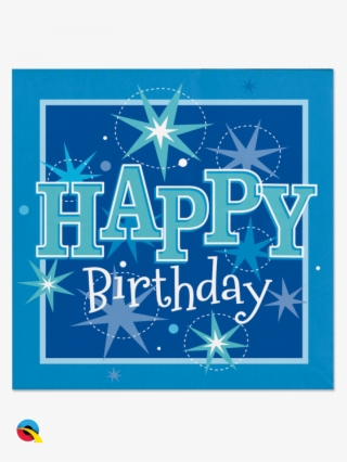 Blue Happy Birthday Napkins - Graphic Design #9196524 Blue Happy Birthday Napkins - Graphic Design #9196524