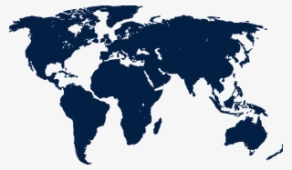 Australia New Zealand Asia Pacific - Black World Map Silhouette #9197106