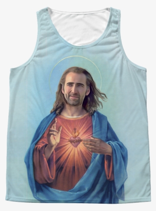 Nicolas Cage As Jesus Tank - Jesus Christ With Heart #9197310