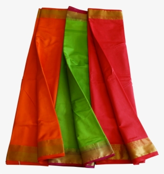 Raw Silk Saree With Simple Pallu - Silk #9199691