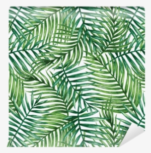 Watercolor Tropical Palm Leaves Seamless Pattern - Tropical Leaves Pattern Watercolor #920326