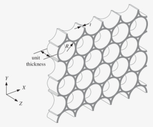 Three Dimensional View Of A Hexagonally Packed Circular - Diagram #920611
