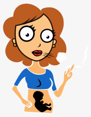 Big Image - Pregnant Smoking Clipart #922983