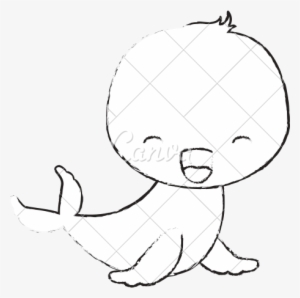 Clipart Free Download Cute Seal Drawing At Getdrawings - Drawing #924324