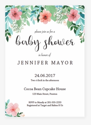 Floral Baby Shower Invitation Template Floral Themed - Mom Osa Bar Sign #925971