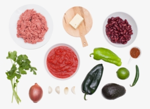 3-chile Beef Chili With Red Kidney Beans & Pepper Jack - Chili Top View Png #926020