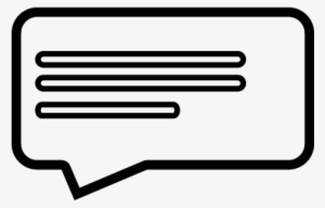 Message Rounded Rectangle Speech Bubble Outline With - Text #926095