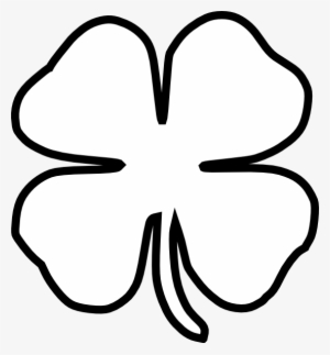 Small - White Outline Shamrock #926901