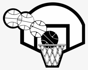 Svg Black And White Download Basketball Backboard Clipart - Basketball Net #927951