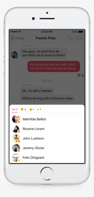 The Reactions Appear At The Bottom Corner Of A Message, - Facebook Messenger #928960