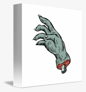 Zombie Monster Hand Drawing By Aloysius Patrimonio - Cartoon Hand With Bone Sticking Out #929018
