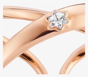Twisted Shape In Warm Rose Gold And Diamond Sparkles - Montblanc Ring In Pink Gold With Diamond In Sett #929571