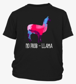 Llama T-shirt, No Prob Llamas Lovers Watercolor Shirt - Vegas Golden Knights Stanley Cup T Shirts #929834