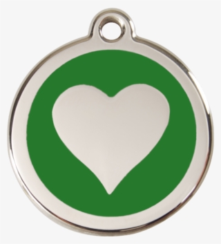 Green Heart 38mm Pet Tag By Red Dingo - Pet Tag #9200088