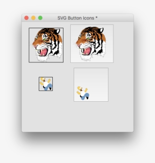 Two Buttons Using Icons From Svg Images - Tiger #9200815