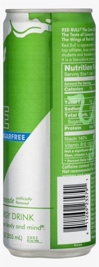 Red Bull Energy Drink, Sugarfree Limeade, 12 Fl Oz, - General Supply #9202820