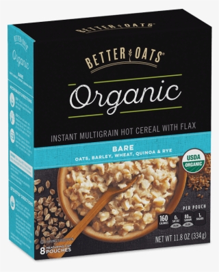 Better Oats Organic Bare Instant Oatmeal Box Image - Better Oats Organic #9203947
