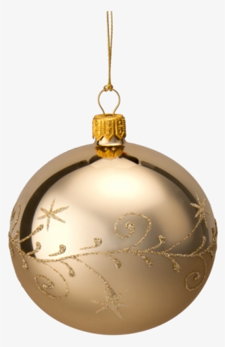 Glass Bauble Gold With Goldglimmer, 8cm - Christmas Ornament #9204559