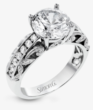 Simon G 18k White Gold Filigree & Leaves Design Diamond - Ring #9204855 Simon G 18k White Gold Filigree & Leaves Design Diamond - Ring #9204855