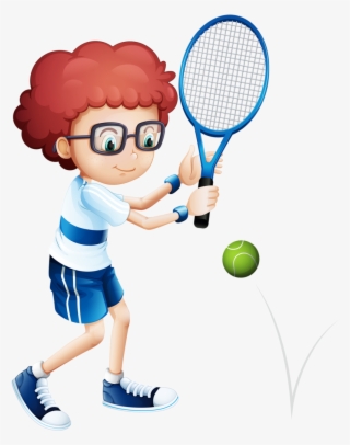 Playing Tennis Cartoon #9204929