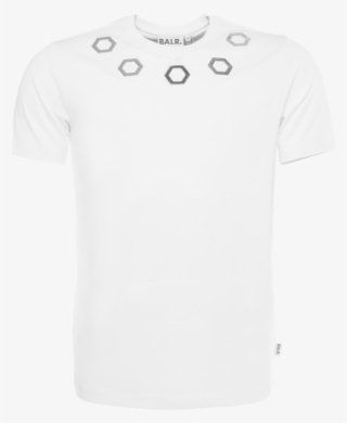 Hexagon Shirt White - T Skjorte V Hals #9205252