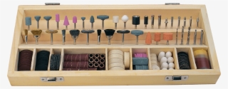 Cutting, Grinding And Polishing Set In Wooden Box, - Accesorios Para Mini Taladro #9206094