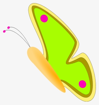 Butterfly Side View - Butterfly Clipart Side View #9206237