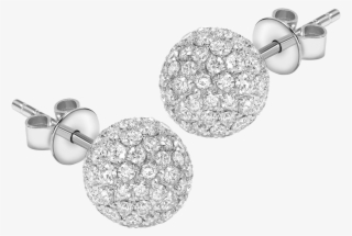 75ct F-vvs1 Round Pavé Set Diamond Ball Earrings In #9207414