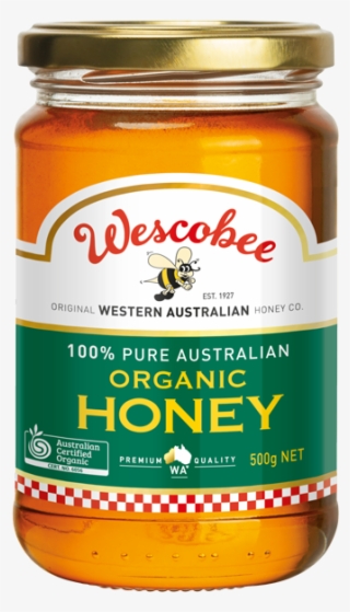 Wescobee Organic Honey Glass Jar 500g - Ghee #9207596
