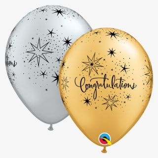 11" Congratulations Elegant Latex Balloons - Gold Balloons #9208202